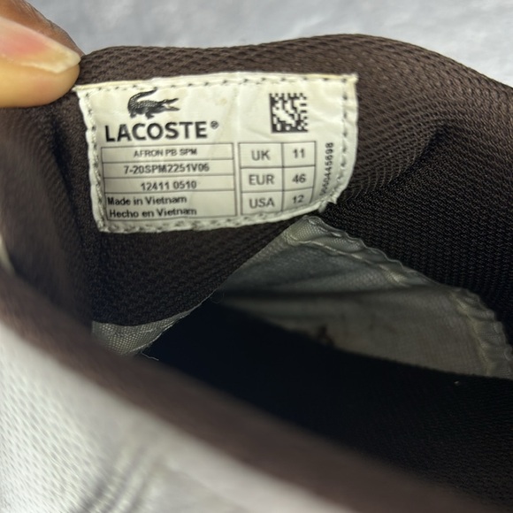 🔥🔥🔥Lacoste Leather Low Trainer Loafers Size: 12🔥🔥🔥 - Picture 9 of 10